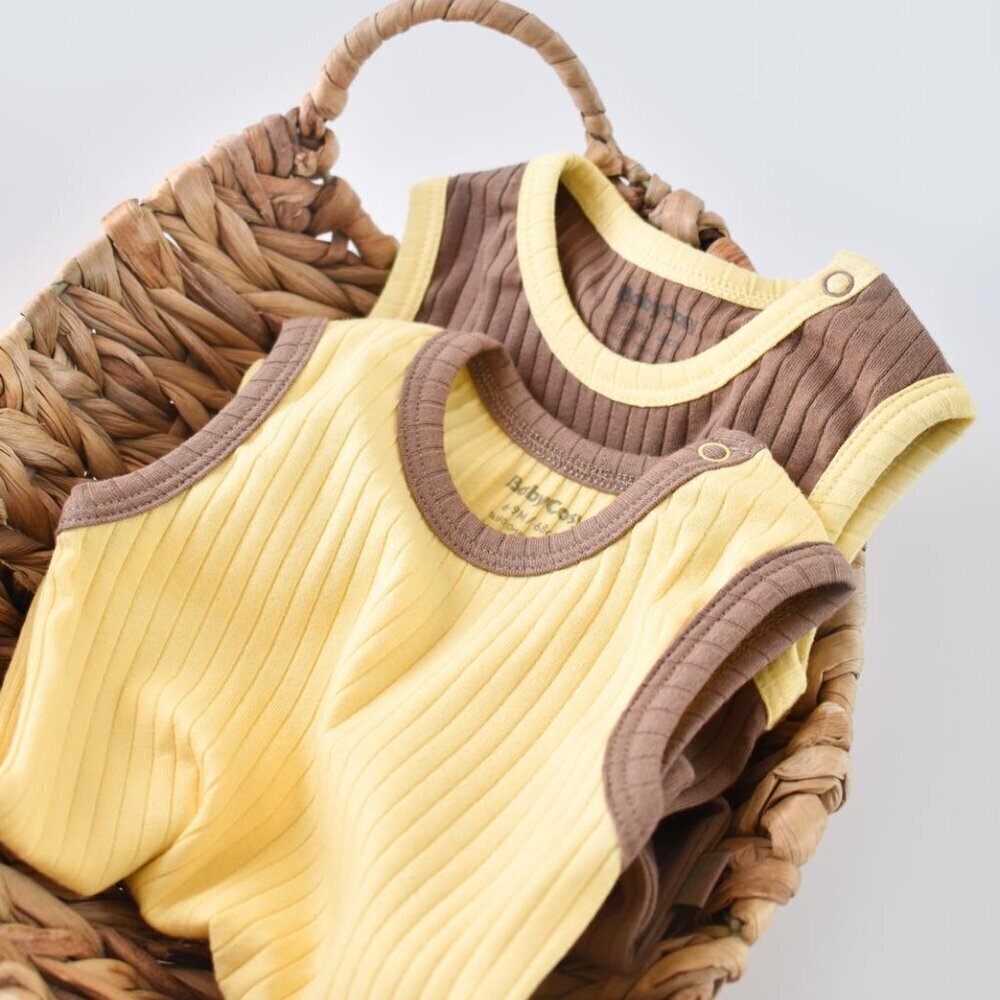 %100 Organic Ribana 2 Pcs Baby Short Sleeve Body Set